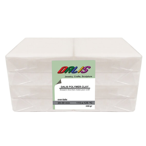 خمیر پلیمری دالیس کد 8D335 (سفید 400 گرم)