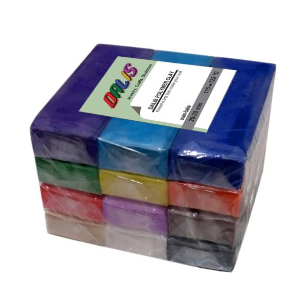 خمیر پلیمری دالیس کد D1025 (12 رنگ 300 گرم)